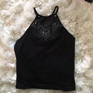 Black crop top NWT 3/20